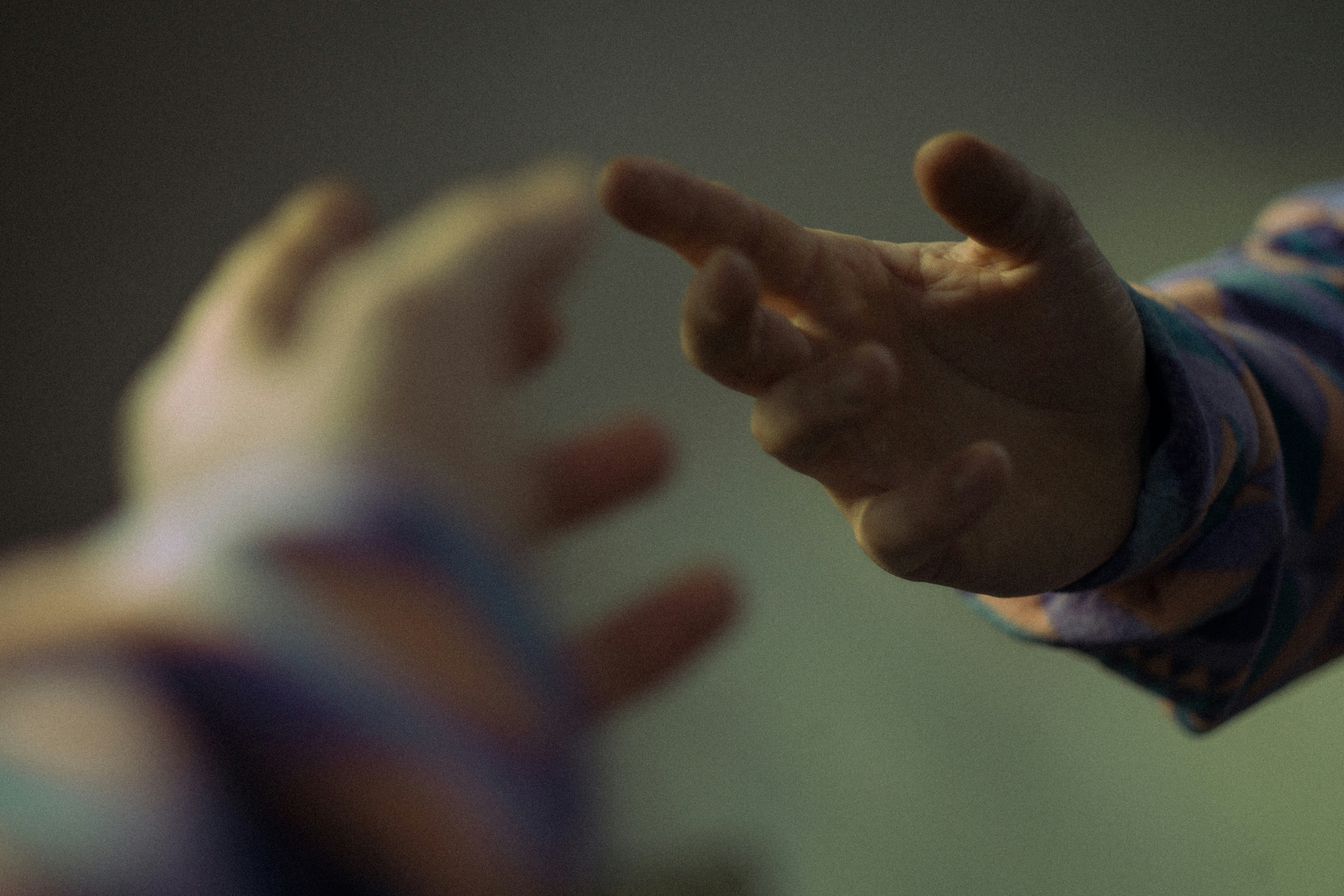 Hand reaching for help