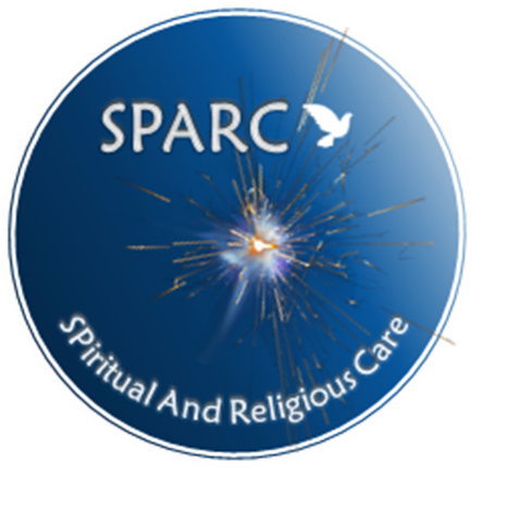 SPARC logo of white dove and spark of light in centre.